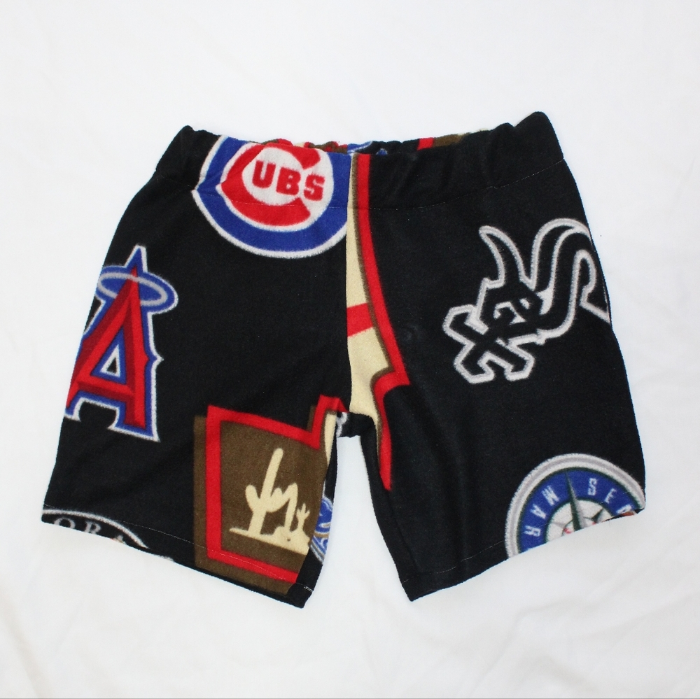 MLB fleece blanket upcycled shorts - Picture 1 of 4